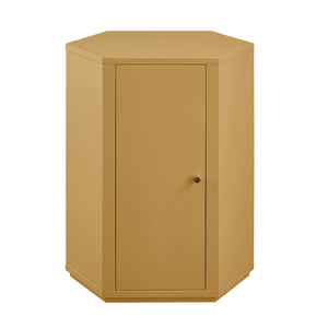 Modway Furniture Kade Modway Hexagonal Side Table Sculptural MDF Cabinet for Modern Living Spaces Yellow MOD-7342-MUS