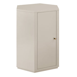 Modway Furniture Kade Modway Hexagonal Side Table Sculptural MDF Cabinet for Modern Living Spaces Gray MOD-7342-PTY