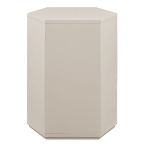 Modway Furniture Kade Modway Hexagonal Side Table Sculptural MDF Cabinet for Modern Living Spaces Gray MOD-7342-PTY