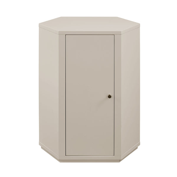 Modway Furniture Kade Modway Hexagonal Side Table Sculptural MDF Cabinet for Modern Living Spaces Gray MOD-7342-PTY