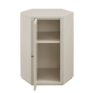 Modway Furniture Kade Modway Hexagonal Side Table Sculptural MDF Cabinet for Modern Living Spaces Gray MOD-7342-PTY