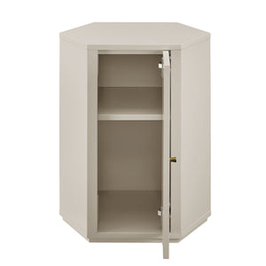 Modway Furniture Kade Modway Hexagonal Side Table Sculptural MDF Cabinet for Modern Living Spaces Gray MOD-7342-PTY