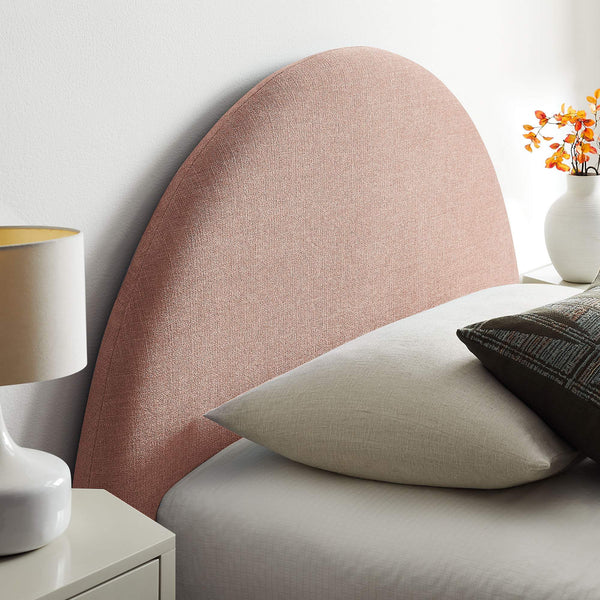 Modway Furniture Resort Twin Arched Heathered Fabric Storage Platform Bed with Gas Spring Lift Blush Brown MOD-7344-BLS