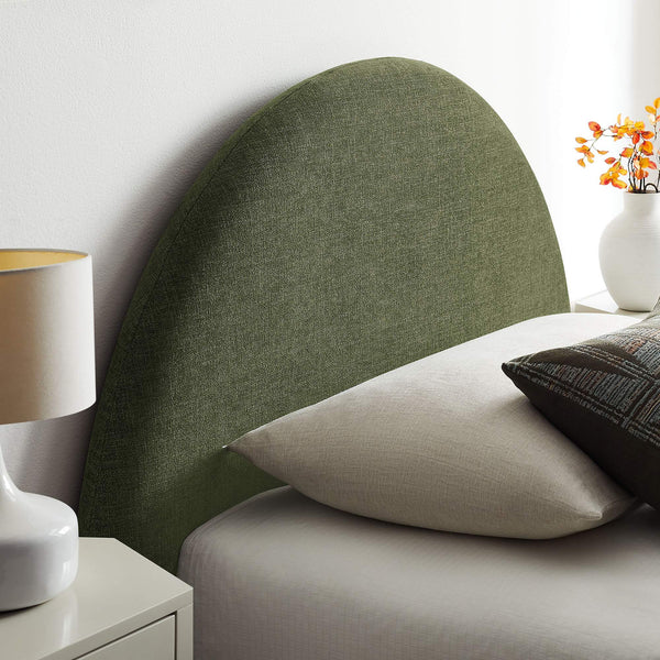 Modway Furniture Resort Twin Arched Heathered Fabric Storage Platform Bed with Gas Spring Lift Green MOD-7344-FOL