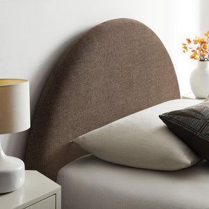 Modway Furniture Resort Twin Arched Heathered Fabric Storage Platform Bed with Gas Spring Lift Mocha Brown MOD-7344-MOC