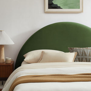 Modway Furniture Resort Queen Storage Platform Bed Arched Velvet Headboard for Modern Bedrooms Green MOD-7347-MOG