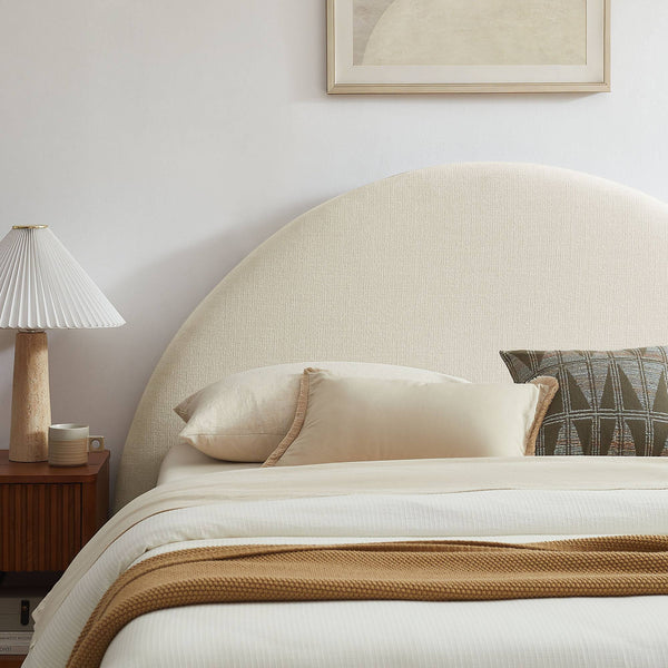 Modway Furniture Resort Queen Arched Headboard Upholstered Storage Platform Bed with Lift Mechanism White MOD-7348-ECR