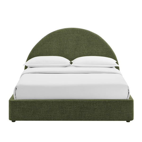 Modway Furniture Resort Queen Arched Headboard Upholstered Storage Platform Bed with Lift Mechanism Green MOD-7348-FOL
