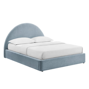 Modway Furniture Resort Queen Arched Headboard Upholstered Storage Platform Bed with Lift Mechanism Blue MOD-7348-SKY