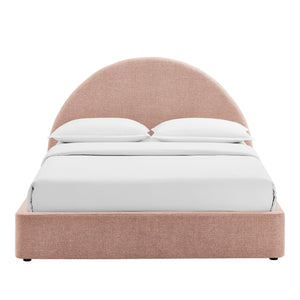 Modway Furniture Resort King Arched Heathered Fabric Storage Bed with Gas Lift Platform by Modway Brown - BLS MOD-7350-BLS