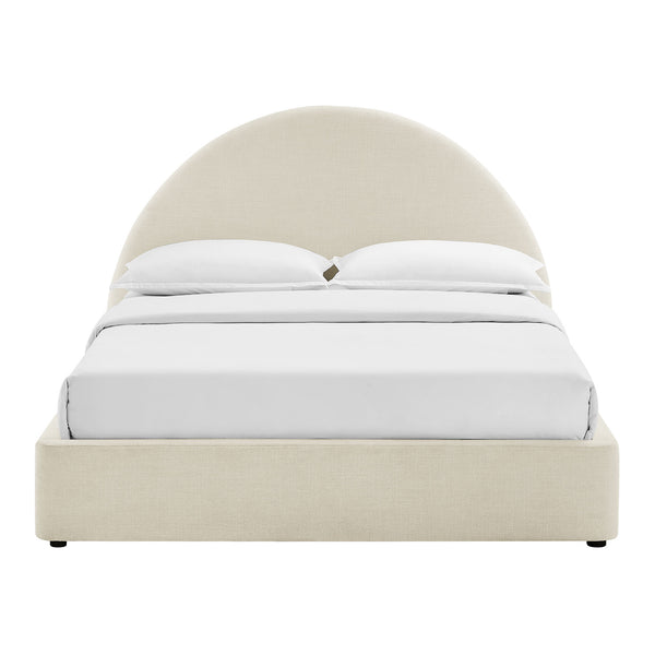 Modway Furniture Resort King Arched Heathered Fabric Storage Bed with Gas Lift Platform by Modway White MOD-7350-ECR