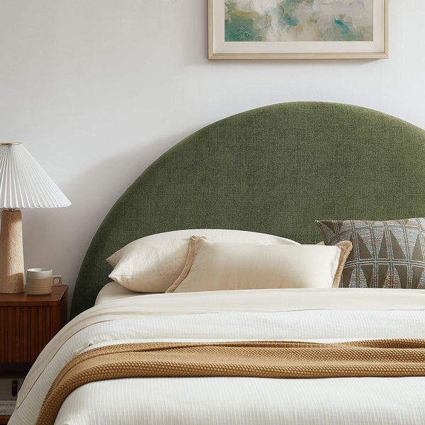 Modway Furniture Resort King Arched Heathered Fabric Storage Bed with Gas Lift Platform by Modway Green MOD-7350-FOL