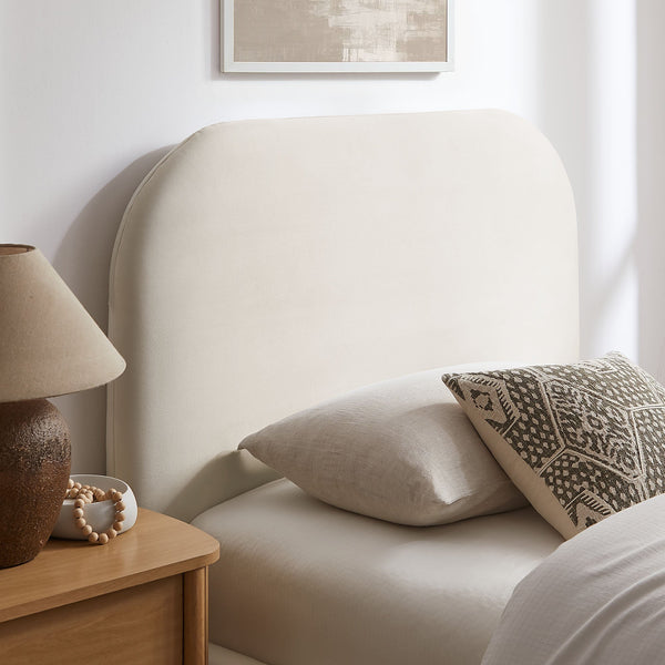 Modway Furniture Keynote Modway Performance Velvet Twin Storage Bed with Curved Upholstered Frame Brown - ALA MOD-7351-ALA