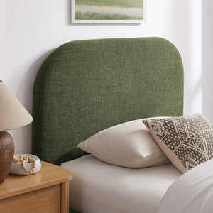 Modway Furniture Keynote Twin Upholstered Storage Bed with Curved Headboard and Gas Lift Platform Green MOD-7352-FOL