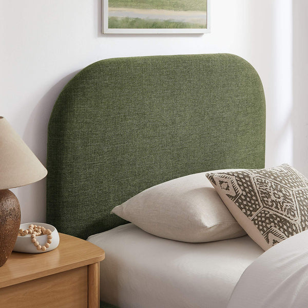 Modway Furniture Keynote Twin Upholstered Storage Bed with Curved Headboard and Gas Lift Platform Green MOD-7352-FOL
