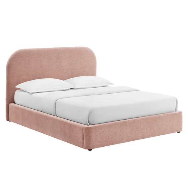 Modway Furniture Keynote Upholstered Storage Full Bed with Curved Headboard and Cloud Frame Silhouette Brown - BLS MOD-7354-BLS