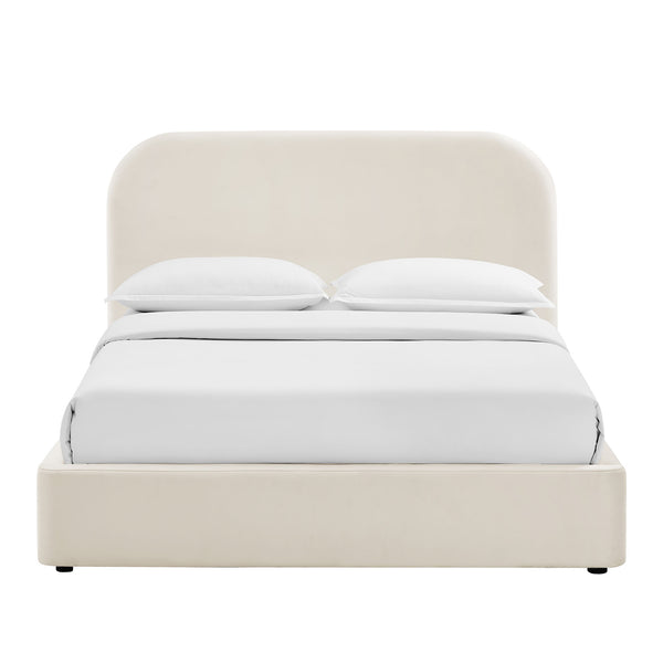 Modway Furniture Keynote Modway King Storage Bed Curved Cloud Headboard Performance Velvet Platform Brown - ALA MOD-7357-ALA