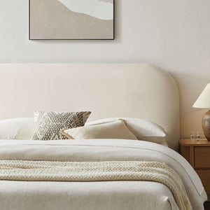 Modway Furniture Keynote Modway King Storage Bed Curved Cloud Headboard Performance Velvet Platform Brown - ALA MOD-7357-ALA