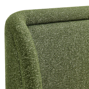Modway Furniture Tasmin Modway King Platform Bed Looped Weave Upholstered Rounded Headboard Modern Green MOD-7381-OLI