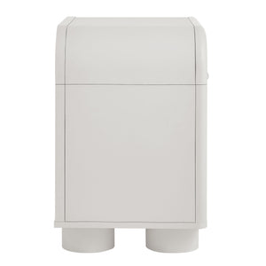 Modway Furniture Bellamy Curved Nightstand with Open Shelf Mid-Century Modern Sculptural Bedroom Piece White MOD-7384-WHI
