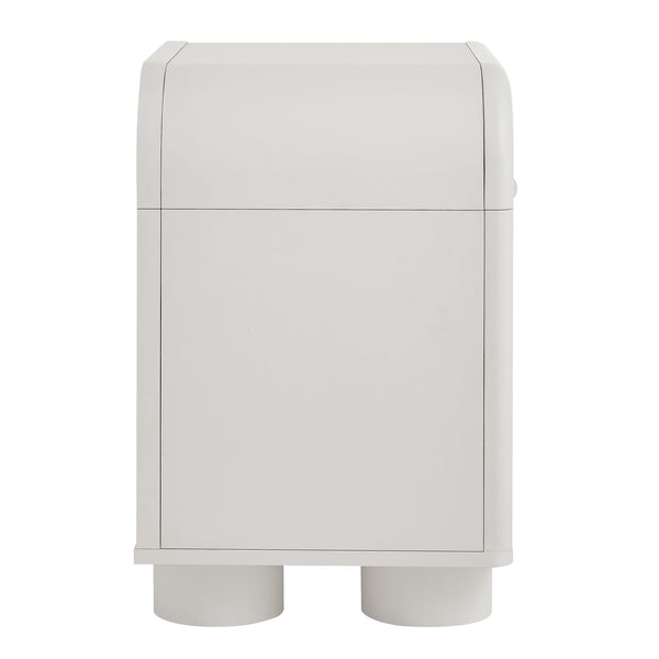 Modway Furniture Bellamy Curved Nightstand with Open Shelf Mid-Century Modern Sculptural Bedroom Piece White MOD-7384-WHI