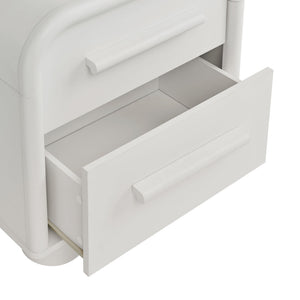 Modway Furniture Bellamy Curved Two Drawer Nightstand with Sculptural Form for Modern Bedrooms White MOD-7385-WHI