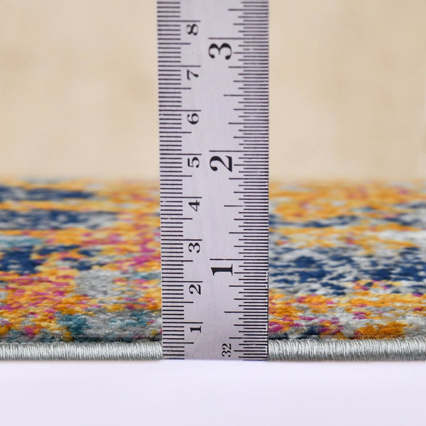 Amer Rugs Montana Contemporary Power-loom Area Rug With Vibrant Urban-inspired Patterns For Stylish Spaces Orange,Blue Polypropylene Mon103305