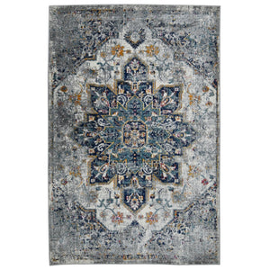 Amer Rugs Montana Moroccan Medallion Power-loom Area Rug - Vibrant Bohemian Design For Stylish Home Décor Gray,Blue Polypropylene Mon110203