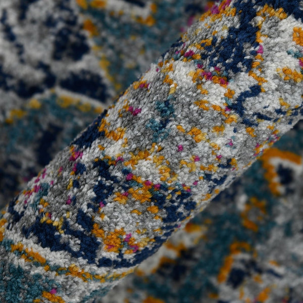 Amer Rugs Montana Moroccan Medallion Power-loom Area Rug - Vibrant Bohemian Design For Stylish Home Décor Gray,Blue Polypropylene Mon110203