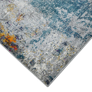 Amer Rugs Montana Contemporary Power-loom Area Rug With Vibrant Urban-inspired Patterns For Stylish Spaces Blue,Pink Polypropylene Mon123305