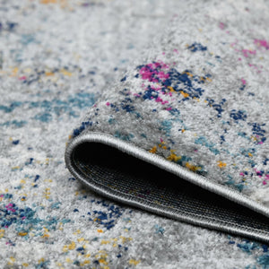 Amer Rugs Montana Contemporary Power-loom Area Rug With Vibrant Urban-inspired Patterns For Stylish Spaces Blue,Pink Polypropylene Mon123305