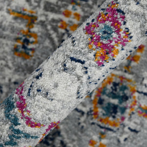 Amer Rugs Montana Bohemian Pattern Power-loom Area Rug – Vibrant Colors Inspired By Urban Markets For Your Home Blue,Orange Polypropylene Mon135376