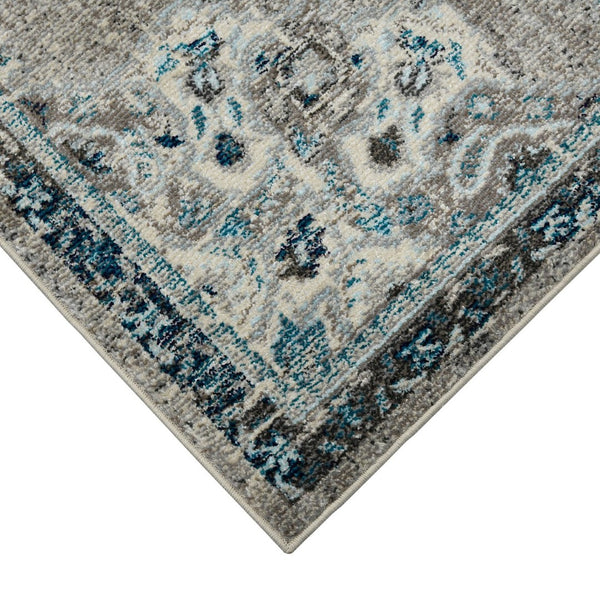 Amer Rugs Montana Moroccan Medallion Power-loom Area Rug - Vibrant Bohemian Design For Stylish Home Décor Teal Polypropylene Mon143305