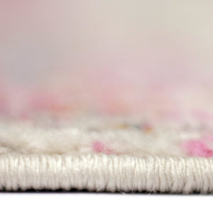 Amer Rugs Montana Contemporary Power-loom Area Rug With Vibrant Urban-inspired Patterns For Stylish Spaces Orange,Pink Polypropylene Mon23305