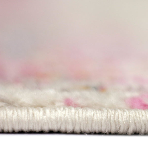 Amer Rugs Montana Contemporary Power-loom Area Rug With Vibrant Urban-inspired Patterns For Stylish Spaces Orange,Pink Polypropylene Mon23305