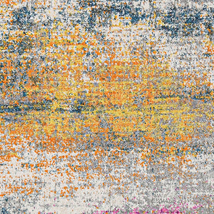 Amer Rugs Montana Contemporary Power-loom Area Rug With Vibrant Urban-inspired Patterns For Stylish Spaces Orange,Pink Polypropylene Mon23305