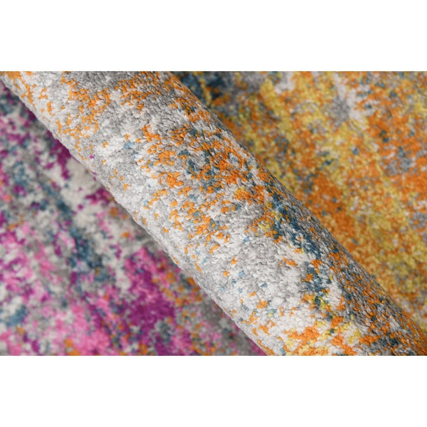 Amer Rugs Montana Contemporary Power-loom Area Rug With Vibrant Urban-inspired Patterns For Stylish Spaces Orange,Pink Polypropylene Mon23305