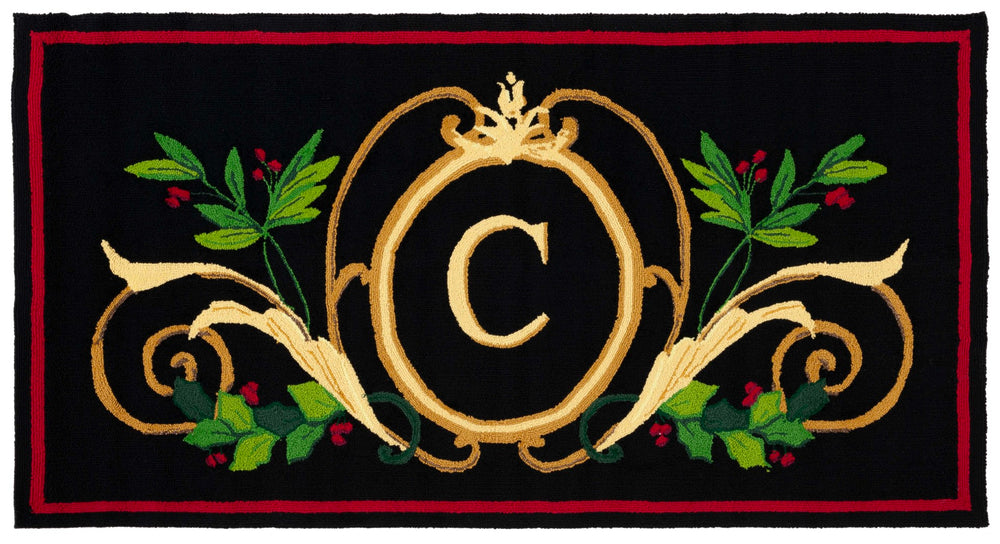 Safavieh Festive Hand Hooked  Rug IIX Black / Multi MON242B-36