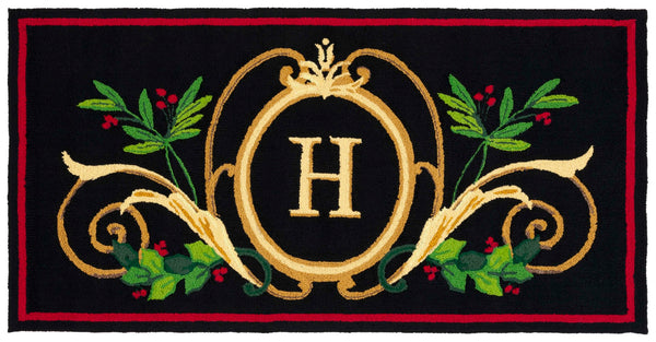 Safavieh Festive Hand Hooked  Rug IIX Black / Multi MON242H-36