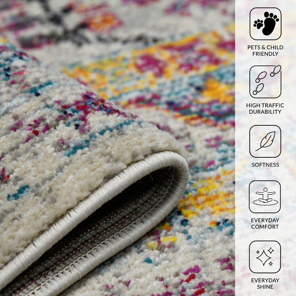 Amer Rugs Montanatransitional Vibrant Urban-inspired Area Rug – Durable Power-loomed Design For Any Room Gray,Orange Polypropylene Mon33305