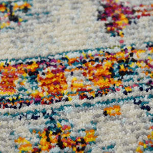 Amer Rugs Montanatransitional Vibrant Urban-inspired Area Rug – Durable Power-loomed Design For Any Room Ivory,Orange Polypropylene Mon53305