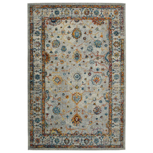 Amer Rugs Montanatransitional Vibrant Urban-inspired Area Rug – Durable Power-loomed Design For Any Room Ivory,Orange Polypropylene Mon53305