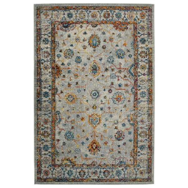 Amer Rugs Montanatransitional Vibrant Urban-inspired Area Rug – Durable Power-loomed Design For Any Room Ivory,Orange Polypropylene Mon53305