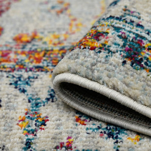 Amer Rugs Montanatransitional Vibrant Urban-inspired Area Rug – Durable Power-loomed Design For Any Room Ivory,Orange Polypropylene Mon53305