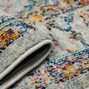 Amer Rugs Montanatransitional Vibrant Urban-inspired Area Rug – Durable Power-loomed Design For Any Room Ivory,Orange Polypropylene Mon53305