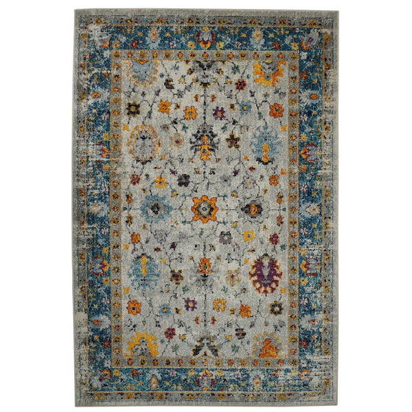 Amer Rugs Montanatransitional Vibrant Urban-inspired Area Rug – Durable Power-loomed Design For Any Room Blue,Orange Polypropylene Mon60203