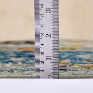 Amer Rugs Montanatransitional Vibrant Urban-inspired Area Rug – Durable Power-loomed Design For Any Room Blue,Orange Polypropylene Mon60203