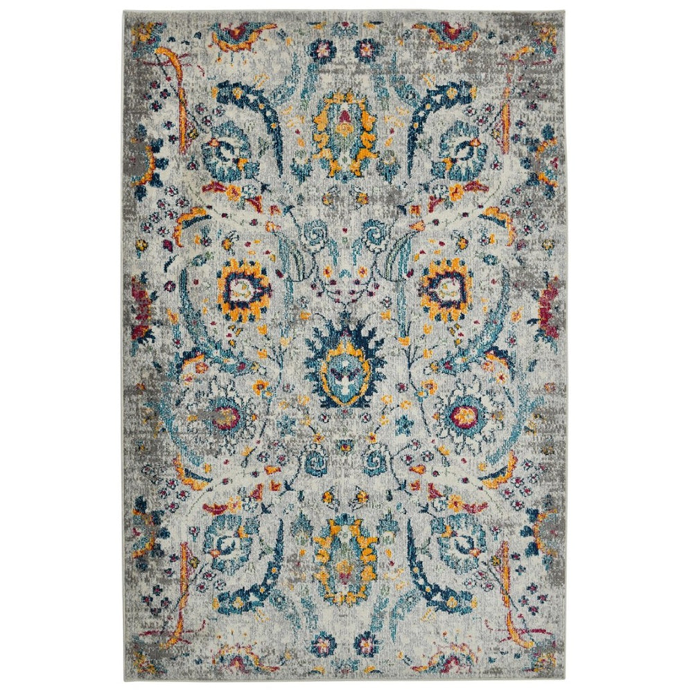 Amer Rugs Montanatransitional Vibrant Botanical Power-loom Area Rug – Brighten Your Space With Style! Ivory,Orange Polypropylene Mon75376