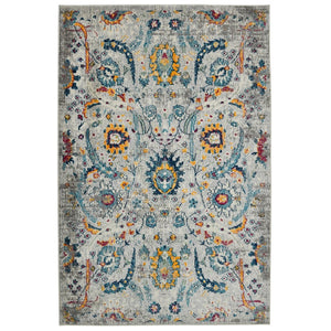 Amer Rugs Montanatransitional Vibrant Botanical Power-loom Area Rug – Brighten Your Space With Style! Ivory,Orange Polypropylene Mon75376