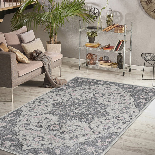 Amer Rugs Montana Moroccan Medallion Power-loom Area Rug - Vibrant Bohemian Design For Stylish Home Décor Gray Polypropylene Mon80203
